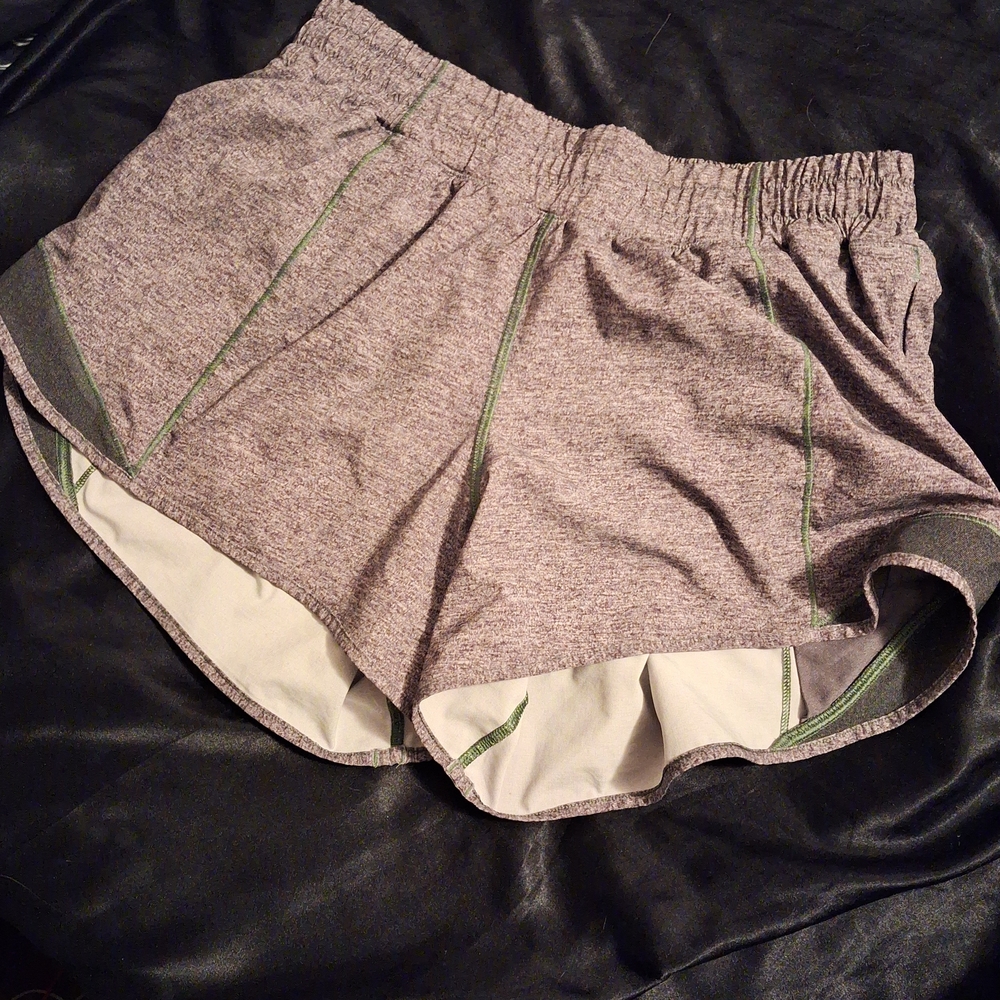 lululemon athletica Heathered Gray Athletic Shorts Medium